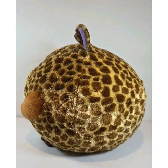 TY Beanie Ballz Tippy The Giraffe XL 13.5" Stuffed Animal Purple Glitter Eyes - Picture 4 of 10